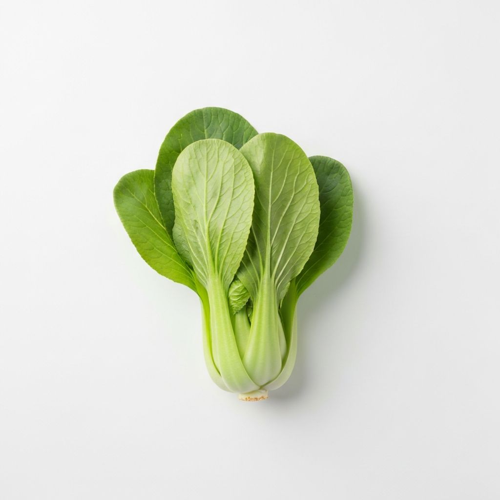 Fresh pak choi cabbage containing calcium and vitamin K